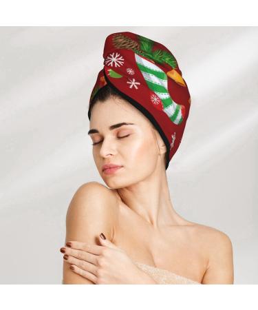 Microfiber Hair Drying Cap - Soft & Absorbent Towel Wrap for Quick Drying Curly Long & Thick Hair | Perfect for X-Mas & New Year Gifts - Buy Online on GoSupps.com