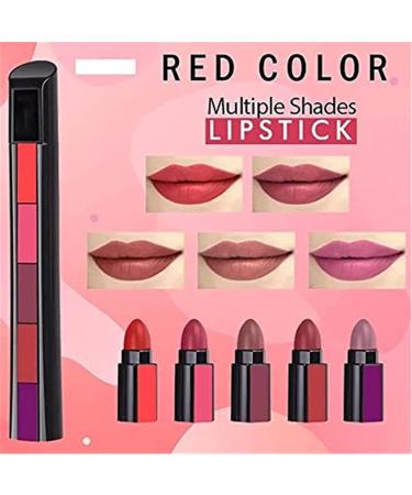 Gokame 5 in 1 Matte Lipstick Set | Long Lasting Waterproof Velvet Lip Gloss Kit | Nude Portable Mini Multicolor Lipsticks - Buy Online on GoSupps.com