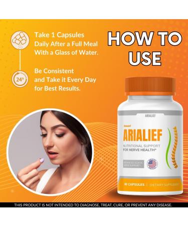 Sonavi Arialief -Arialief Capsules for Neuropathy Arialief for Neuropathy Arialief Nutritional Support for Nerve Health 120 Capsules (Pack-2) - Buy Online on GoSupps.com