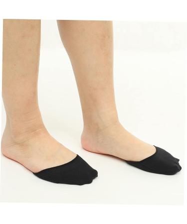 TEHAUX 8 Pairs Breathable Forefoot Toe Socks for Heels - Absorbent, Invisible, and Comfortable - Miss Black Cotton Sponge Silicone - 0.6X9X10.5CM - Buy Online on GoSupps.com