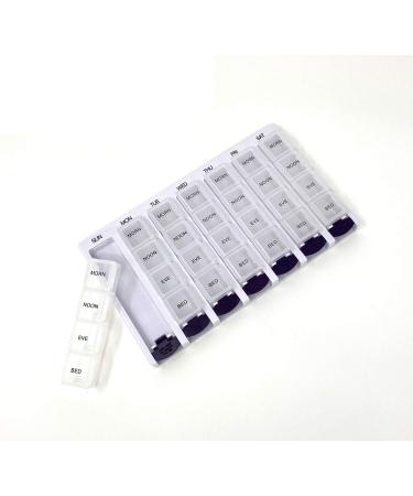 Weekly AM/PM Pill Box - Portable 7-Day Medication Organizer with Moisture-Proof Design | Travel-Friendly Prescription Case - Buy Online on GoSupps.com