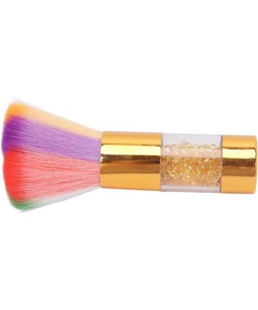 Verdant Touch Blush Brush Portable Colorful Makeup Brush Fluffy Blusher and Nail Art Dust Cleaning BrushGold - Buy Online on GoSupps.com