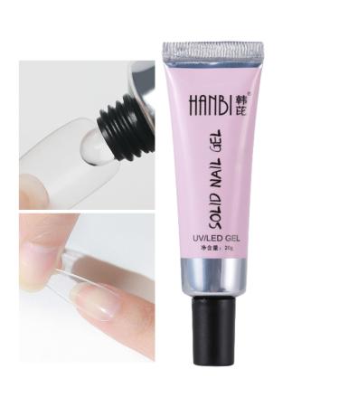 Gel Nail Glue - Strong Solid Builder Nail Gel Super Strong Fake Acrylic Nails Gel Nail Tips Glue False Nail Glue for Nail Stickers and Nail Rhinestones Pochy
