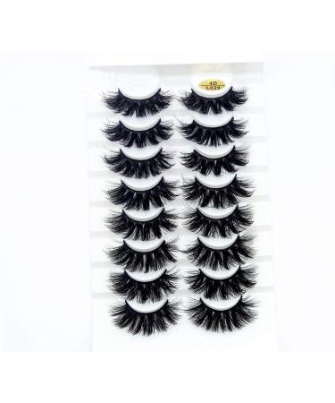 8 pairs false eyelashes 23/25mm fake lashes long makeup 3d mink eyelashes eyelash extension mink eyelashes for beauty (4D-L029)