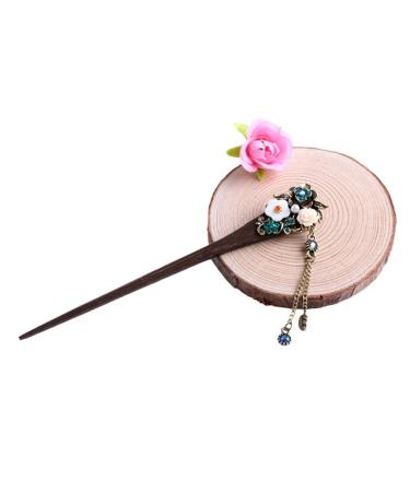 Frcolor Wooden Chinese Hair Sticks with Tassel | Retro Blue Hair Accessories for Women | Stylish Hair Styling Tools - Buy Online on GoSupps.com