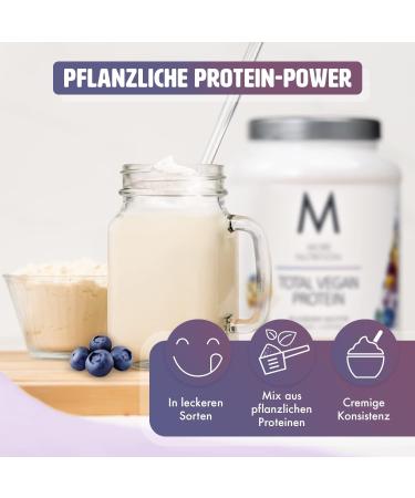 Buy MORE NUTRITION Total Vegan Protein - Blueberry Muffin - 600g | Plant-Based Protein Powder for Optimal Nutrition - Buy Online on GoSupps.com
