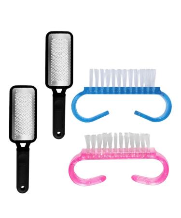 Minkissy Cracked Skin Remover Tools - 4 Piece Stainless Steel Nail Brush Set for Dead Skin & Cornal Removal - Perfect Pedicure Tool for Women - International Shipping Available! - Buy Online on GoSupps.com