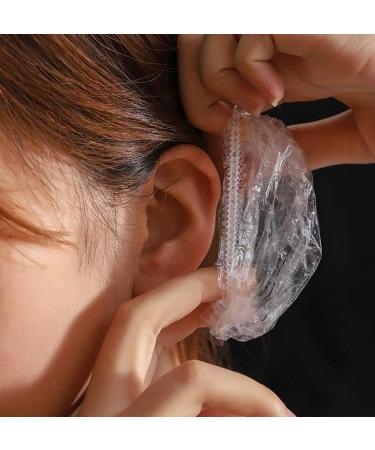 100PCS Disposable Clear Shower Ear Protector Caps - Elastic Bath Cap for Spa, Home, Hotel & Salon - Buy Online on GoSupps.com
