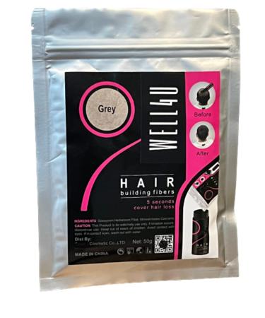 Well4u micro hair fibers hair ller bulk hair scatter hair hair powder hair powder hair sealing hair from the can etc. (50g gray) 50g gray