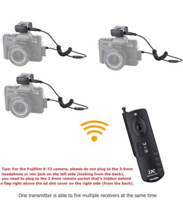 JJC Wireless Remote Control Shutter Release for Fuji X-T5 X-T4 X-T3 X-T2 X-T30 X-T20 & More - Compatible with X100V X-PRO3 X-H1 X-H2 - 50S 50R GFX100 - Buy Online on GoSupps.com