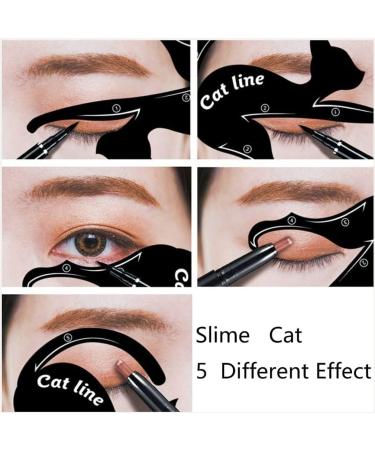 8Pcs Eyeliner Stencils for Cat Eye Winged & Smoky Eyeshadow Applicators - Quick Makeup Guide Tool - Buy Online on GoSupps.com