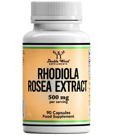 DW Rhodiola Rosea | 90 de Rhodiola Rosea - 500 mg par Portion | Compl ment Alimentaire Haute Teneur | Sans OGM Sans Gluten | Fabriqu au Royaume-Uni 90 Capsule