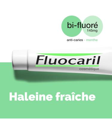 FLUOCARIL - Bi-fluorinated Anti-Caries Toothpaste 145mg - Mint Flavor/Taste - Reinforced enamel and strong teeth - Helps prevent cavities Fresh breath (pack of 3x 75ml) - Buy Online on GoSupps.com
