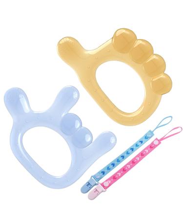 Baby Teething Toys Teethers - BPA-Free Silicone Baby Molar Teether Chew Toys for Infant Toddlers 0-6 Months 6-12 Months  Teether Pain Relief Toy for Boys Girls  Helps Soothe Sore Gums