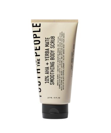 Youth To The People 10% AHA + Yerba Mate Smoothing Energy Body Scrub - Exfoliates Rough/Dry Texture - Invigorating Scent - Suitable for Sensitive + Keratosis Pilaris Skin - Superfoods Vegan (8 fl oz)