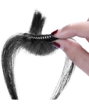 Bang Extensions Clip - Natural Brown Flat Bang | Fake Flat Bangs Front Face Fake Fringe | Clip In Bangs Real Hair - French Bangs Clip On Fake Bangs Fringe | Natural Color Fringe Hairpieces Natural black - Buy Online on GoSupps.com