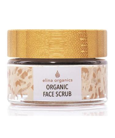 Organic Face Scrub 2oz exfolaite skin dry skin reduce pores reduce acne hydrate skin Silk Protein Green Tea Walnut Shells Aloe Vera organic skincare all natural product brighten skin
