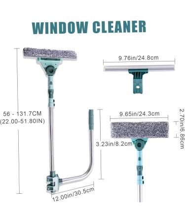 Window Cleaning Equipment Outside Window Cleaner U-Shaped Telescopic Double Sided Squeegee for Window Cleaning 2-in-1 Window Cleaning Kit for High Floor Window Mirrors Doors - Buy Online on GoSupps.com