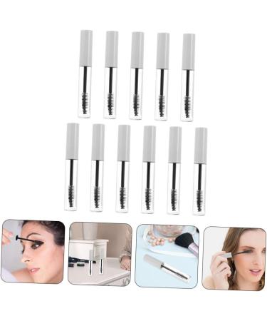Angoily 11pcs Eyelash Tube Portable Mascara Bottle Lip Gloss Bottle Tubes Vials Mascara Tube White Plastic - Buy Online on GoSupps.com