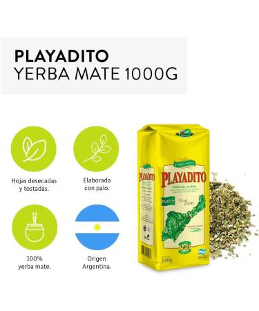 Qumir - Yerba Mate Playadito Pack 1 kg 3 Units Total 3 kg Yerba Mate - Buy Online on GoSupps.com