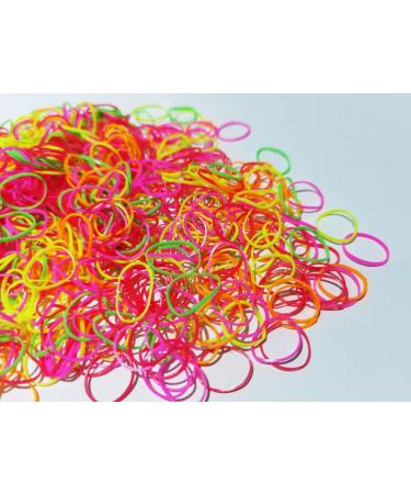 Bellure 3000 Pcs Multicolor (Red Yellow Green) Small Elastic Hair Bands Rubber Bands For Hair Mini/Tiny Hair Elastics Bands Elastic Hair Ties Hair Bobbles For Women and Girl (Mulitcolor 3000 pcs)