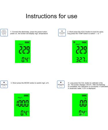 CaCaCook Digital Dissolved Oxygen Meter - Portable DO Pen for 0.0-40.0 Mg/L Oxygen Concentration | International Shipping Available - Buy Online on GoSupps.com