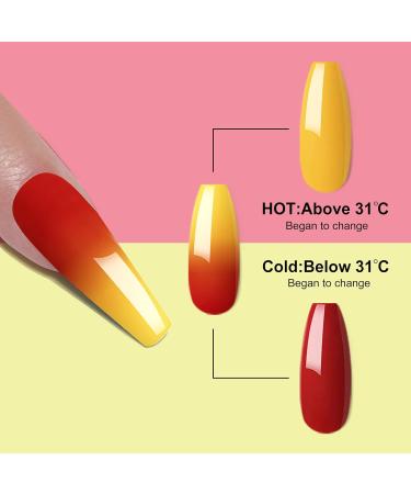 28g/Box Red and Beige Temperature Color Change Dip Powder Nails Dipping Nails Long-lasting Nails No UV Light Needed (No.10) Dip - W-No.10 - UKA - Buy Online on GoSupps.com