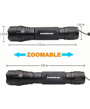 DARKBEAM Red Light Flashlight | Rechargeable Tactical LED Handheld for Fishing, Hunting, and Astrophotography | Zoomable Portable 501B-S Red Light - Buy Online on GoSupps.com