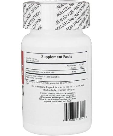 Cardiovascular Research Ferritin 5 mg - 60 Capsules | Boost Iron Levels - Buy Online on GoSupps.com
