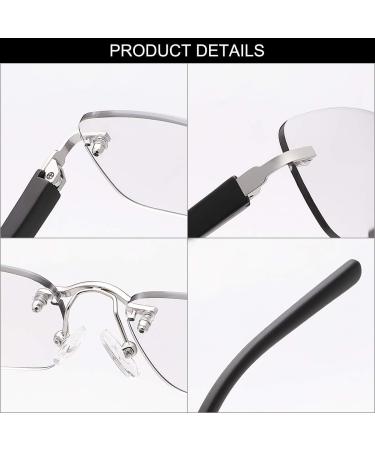 Miryea Randlos Photochrome Bifocal Reading Glasses - UV400 Spring Hinge Blue Light Block Black 2.5x - International Shipping Available - Buy Online on GoSupps.com