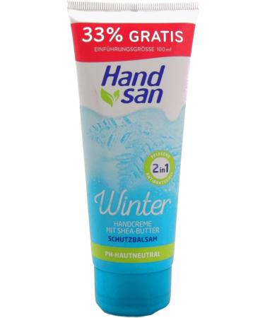 3 x 100 ml Handsan Winter Hand Cream 2-in-1 24 Hour Moisture with Shea & Cocoa Butter pH Neutral - Buy Online on GoSupps.com