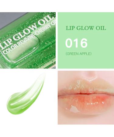 Plumping Lip Gloss - Moisturizing Glossy Lip Oil Tinted - Nourishing Hydrating Lip Glow Oil with Vitamin E - Lips Skin Care Lip Balm Long Lasting Clear Lipgloss Makeup (Green) 016 Green - Buy Online on GoSupps.com