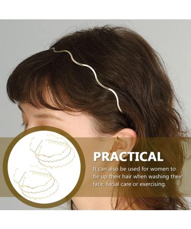 Lurrose 6-Piece Golden Wave Hair Ties | Elegant Headgear for Women & Girls | Perfect for Weddings & Special Occasions - Buy Online on GoSupps.com