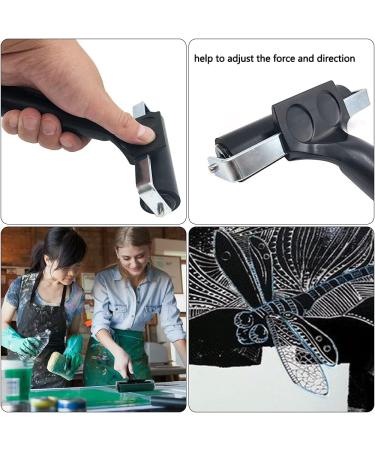Rubber Brayer Roller & Mat Tweezers Set for Printmaking & Stamping - SENHAI Glue Roller for Bubble Removal and Ink Painting - Buy Online on GoSupps.com