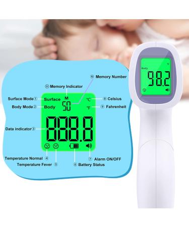 Digital No Touch Thermometer for Adults & Kids - Infrared Fever Alarm with Instant Accuracy - Purple - Buy Online on GoSupps.com