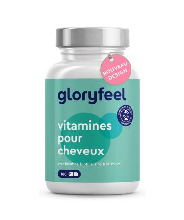 Vitamins with Biotin Zinc & Selenium, Hair Growth, Anti Hair Loss, 180 Capsules (3 Months), Millet Extract and Keratin, 24 Vitamins & Minerals, No Additives