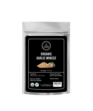 Naturevibe Botanicals Organic Garlic Minced, 1lb | Granulated Garlic Organic | Non-GMO and Gluten Free (16 ounces) Packaging may vary