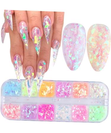 FRCOLOR 8 Boxes Butterfly Nail Art Sequins Nail Decoration Nail Diamonds Face Brush Cleaning Iridescent Nail Glitter Sequins Nail Accessories Decorate Manicure - Buy Online on GoSupps.com