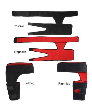 Buy Adjustable Groin Support Wrap for Men & Women - Hip Compression Brace for Pain Relief & Recovery | Thigh Leg Support Sleeve - Black One Size - Buy Online on GoSupps.com