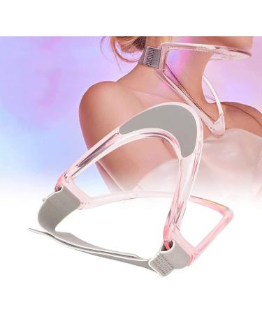 Esasam cervical spine traction device for the immediate relief of neck pain fashionable neck support prevents the traction of the cervical spine with sheet for the home office (color: pink)