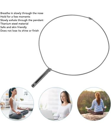 Buy Titanium Steel Pendant for Stress Reduction & Relaxation - Black Breathing Necklace for Anxiety Relief | International Shipping Available - Buy Online on GoSupps.com