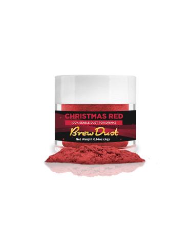 BAKELL Edible Brew Dust - Christmas Red 4g | Shimmery Drink Glitter for Beverages, Cocktails | 100% Edible, Kosher & Halal Certified - Buy Online on GoSupps.com