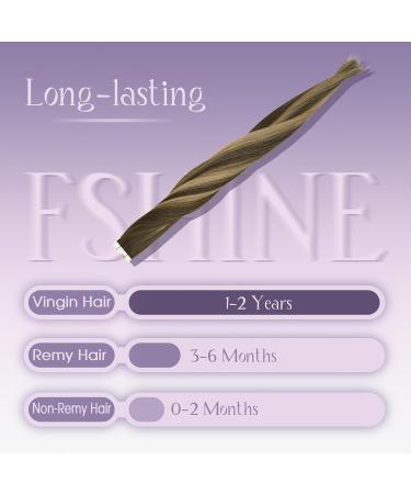 FSHINE Balayage Brown Tape Extensions - 40cm Dark Brown & Caramel Blonde Virgin Real Hair | 10 Pieces 20g #4/27/4 - Buy Online on GoSupps.com