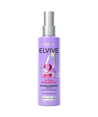 L'Oreal LOr al Paris Elvive Hydra Hyaluronic Leavein Spray Hydrating With Hyaluronic Acid 150ml Intense hydration of the hair 2 Hyaluronic Care System Instantly more volume