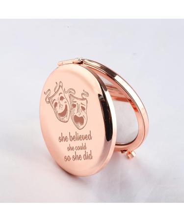 SEIRAA Theatre Drama Teacher Compact Mirror - Actress Gift Pocket Mirror - She Believed She Could - Buy Online on GoSupps.com
