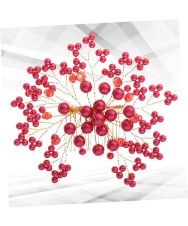 FRCOLOR 1pc Diamond Hair Clips Bridal Hair Clip Foam Mesh Net Pearl Hair Side Combs Pearl Haircombs Wedding Hair Combs Bridal Hair Combs Wedding Hair Clip Tiara Bride Crystal Accessories - Buy Online on GoSupps.com