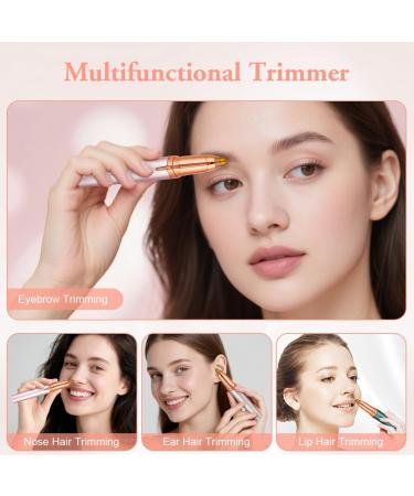 Hello Eyebrow Remover Electric Eyebrow Epilator for Women with Integrated LED Electric Eyebrow Trimmer for Women for Facial Hair Eyebrows Lip Hair Arms Rose Gold Rose Gold - Buy Online on GoSupps.com