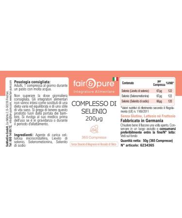 SoMatEm Fair & Pure Selenium Complex tablets 200 g 365 pieces vegan food supplement without additives produced in Germany - Buy Online on GoSupps.com