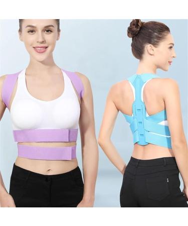 Adjustable Women's Brace Support Belt - Upper Back Posture Corrector & Lumbar Support Corset (Blue S) - Hunchback Correction - Buy Online on GoSupps.com