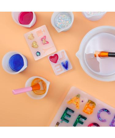 12PCS Silicone Measuring Cups & 2PCS Silicone Brush Set for Resin Art | Non-Stick Glue Tools with Precise Scale - Buy Online on GoSupps.com